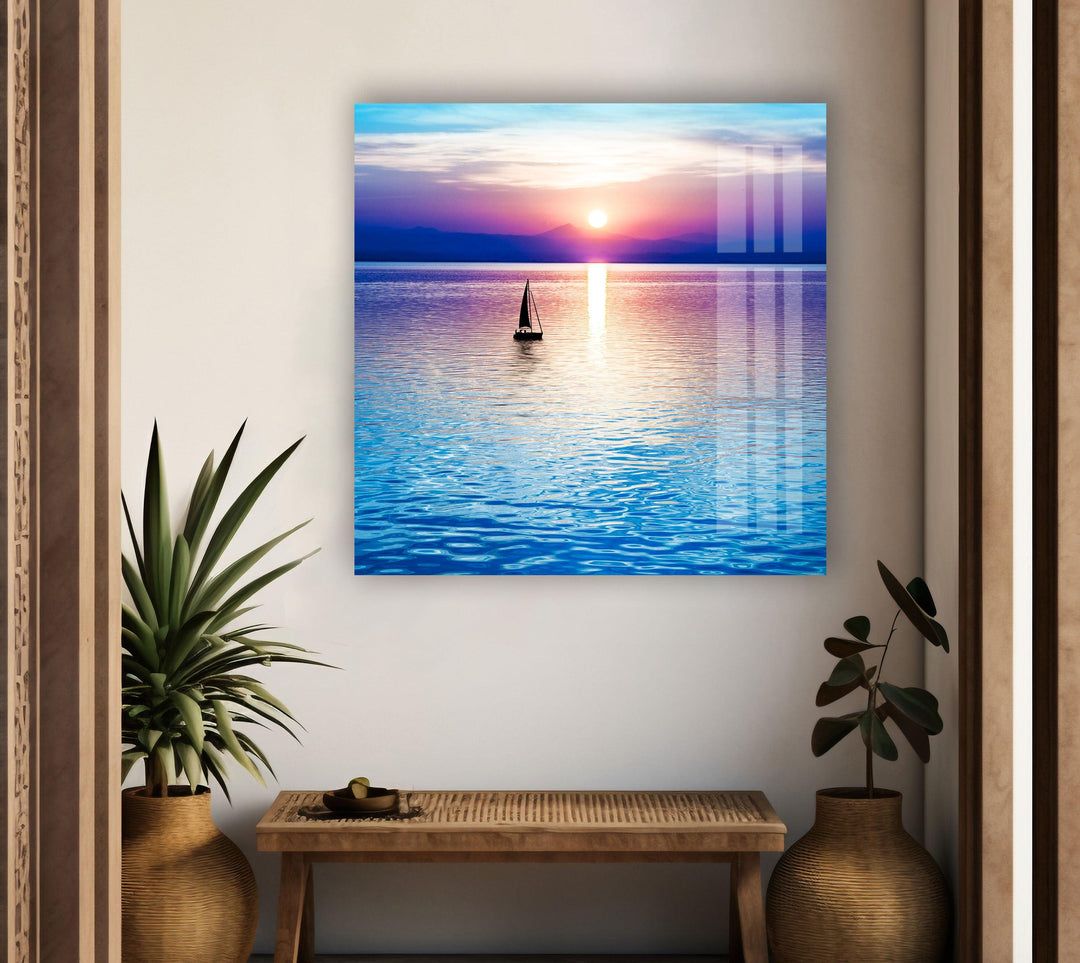 Sailboat Is a Beautiful Sight Glass Wall Art