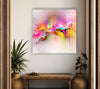 Pink Splash Abstract Glass Wall Art - artdesigna glass wall art
