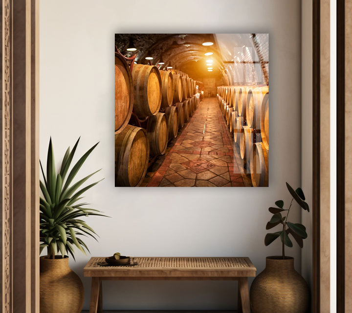 Wine Cellar Glass Wall Art, custom glass pictures, glass art prints