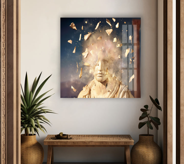 Modern Sculpture Tempered Glass Wall Art - MyPhotoStation