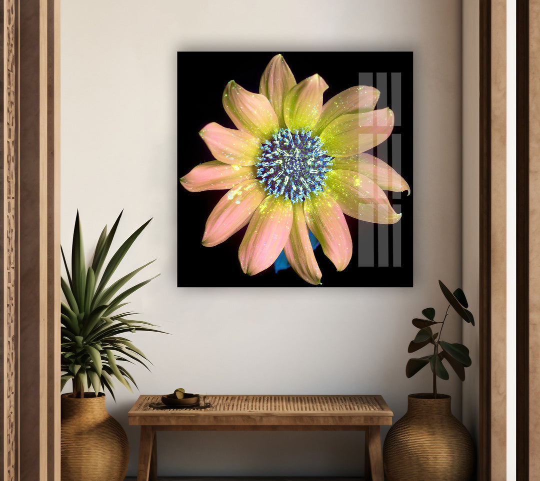 Sparkling Photos Of Flowers Glass Wall Art, Glass Printing Wall Art, Print photos on glass