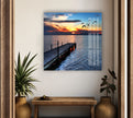 Sea View Tempered Glass Wall Art