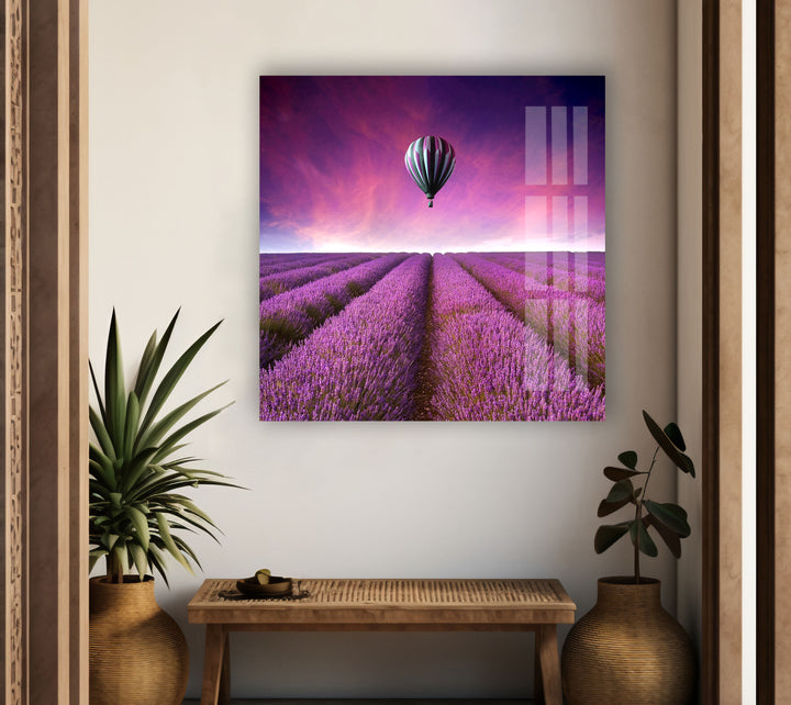 Hot Air Balloon Glass Wall Art picture on glass wall art, photos printed on glass