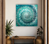 Emerald Green Abstract Glass Wall Art