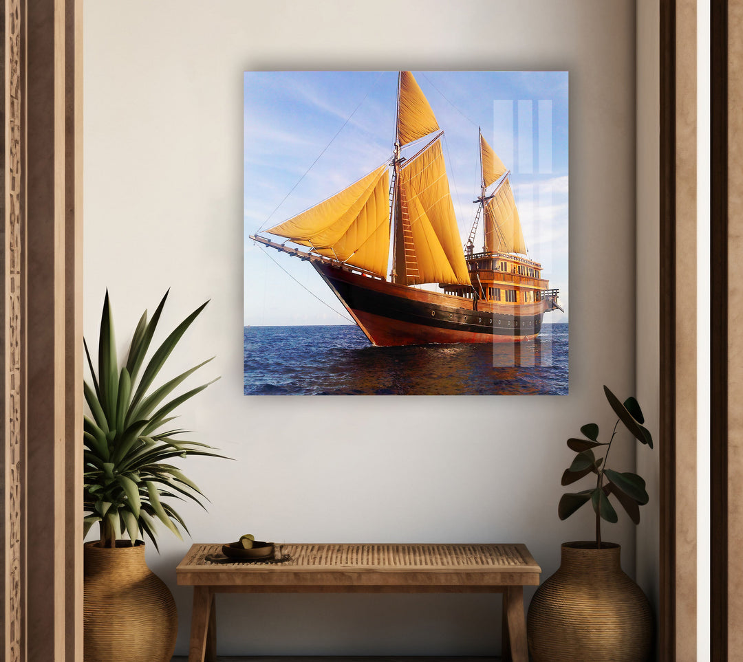 Sailing Yacht Nautical Glass Wall Art large glass photo prints, glass wall photos