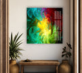 Alcohol Ink Fractal Tempered Glass Wall Art