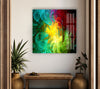 Alcohol Ink Fractal Tempered Glass Wall Art