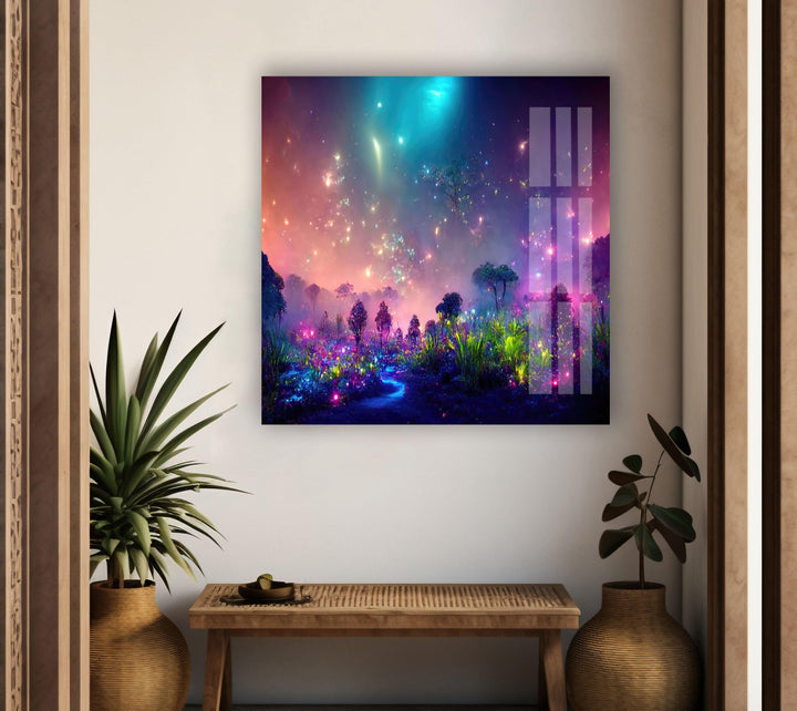 Bioluminescence Plants Glass Wall Art, Glass Printing Wall Art, Print photos on glass