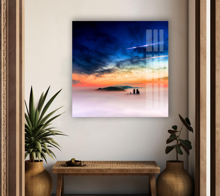 Clouds Above The Mountains Glass Wall Art glass image printing, glass prints from photos