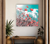 Poppy Flowers Tempered Glass Wall Art