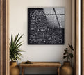 Written Chalkboard Glass Wall Art, glass image printing, glass prints from photos