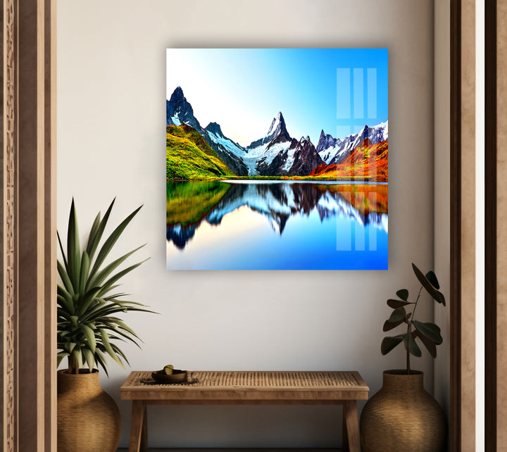 Sunrise Landscape on Mountain Glass Wall Art  Glass Printing Wall Art, Print photos on glass