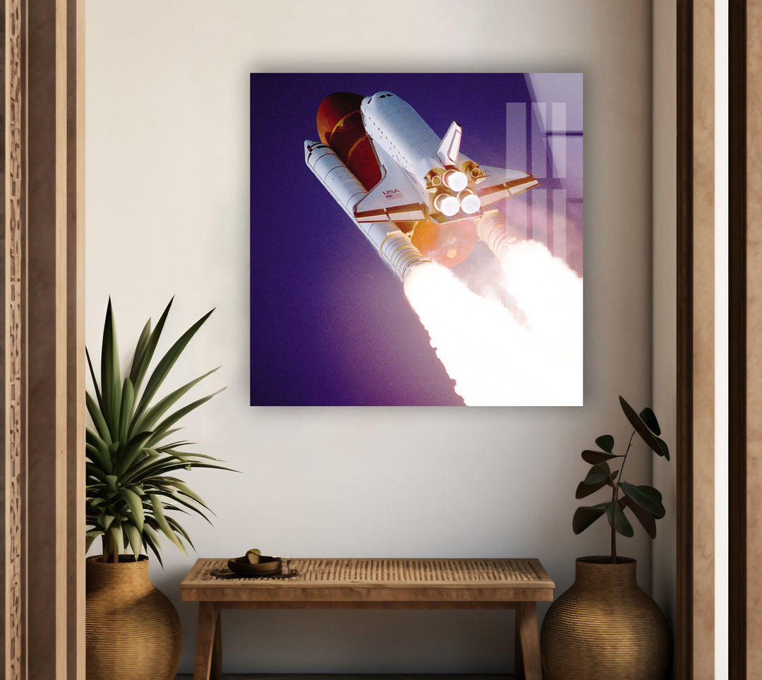 Space Shuttle Glass Wall Art, art glass wall art, glass wall art pictures