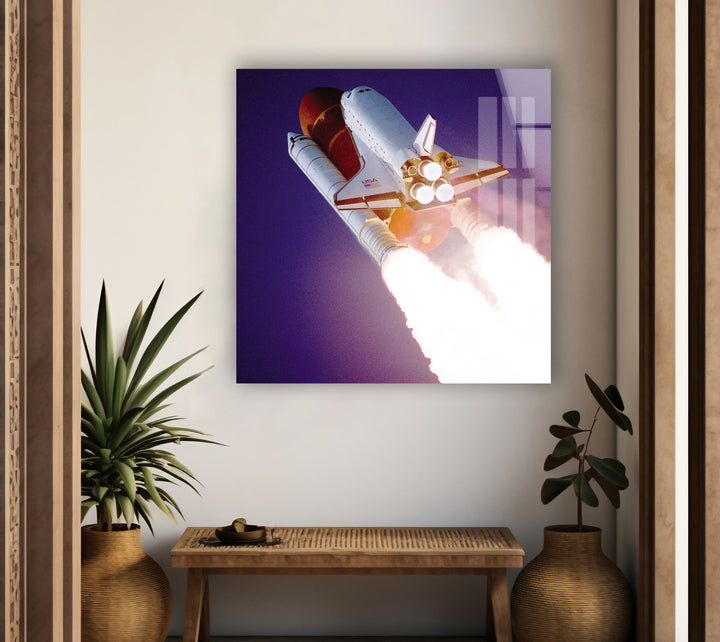 Space Shuttle Glass Wall Art, art glass wall art, glass wall art pictures