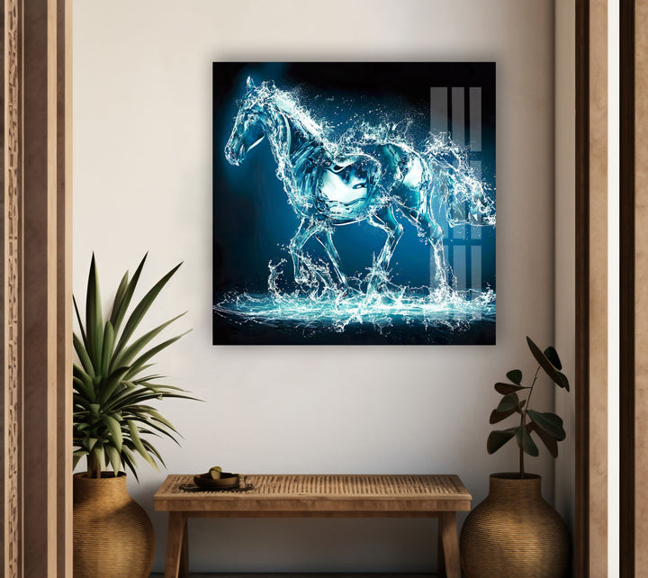 Water Splash Horse Cool Art Pieces & Glass Art Prints