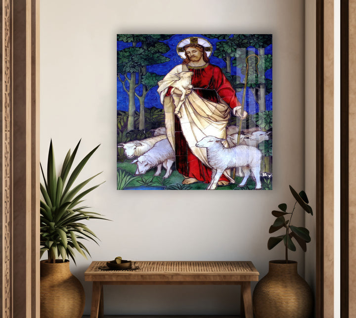 Christian Jesus Cross Tempered Glass Wall Art - MyPhotoStation