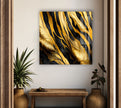 Spectacular Black and Gold Glass Wall Art, glass photo prints, glass picture prints