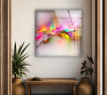 Vibrant pink marble Abstract Glass Wall Art Decor