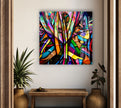 Stained Graffiti Glass Wall Art , glass photo prints, glass picture prints