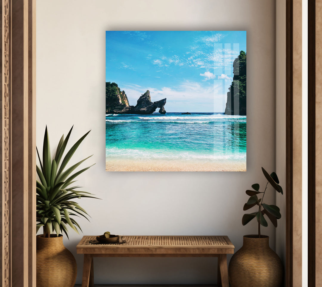 Lavender Fields in Bali Glass Wall Art glass photo prints, glass picture prints