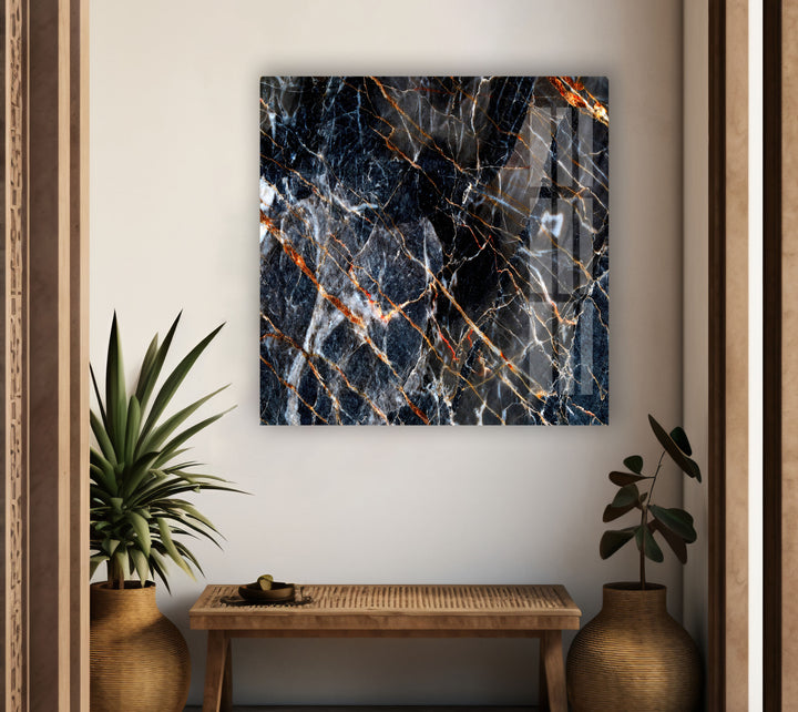 Black Abstract Marble Glass Wall Art glass photo prints, glass picture prints