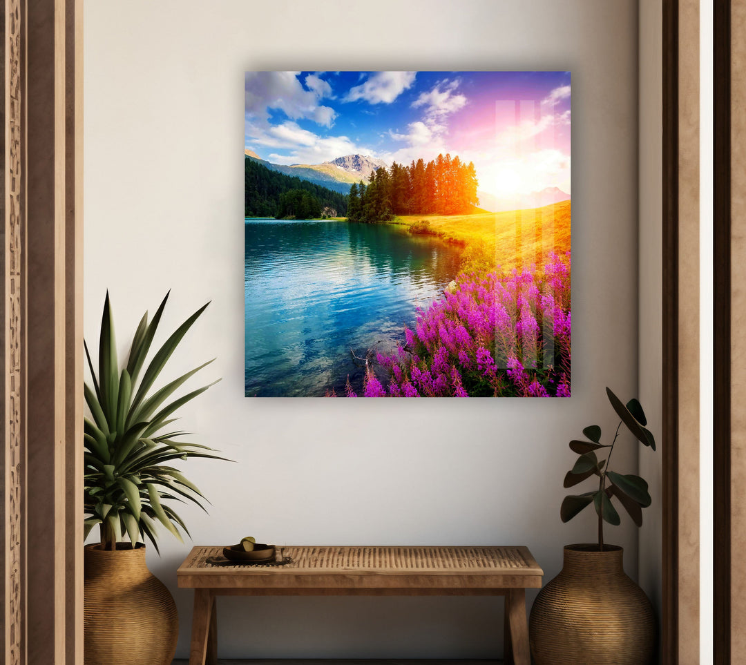 Nature & Colorful Flowers Glass Wall Art glass photo prints, glass picture prints