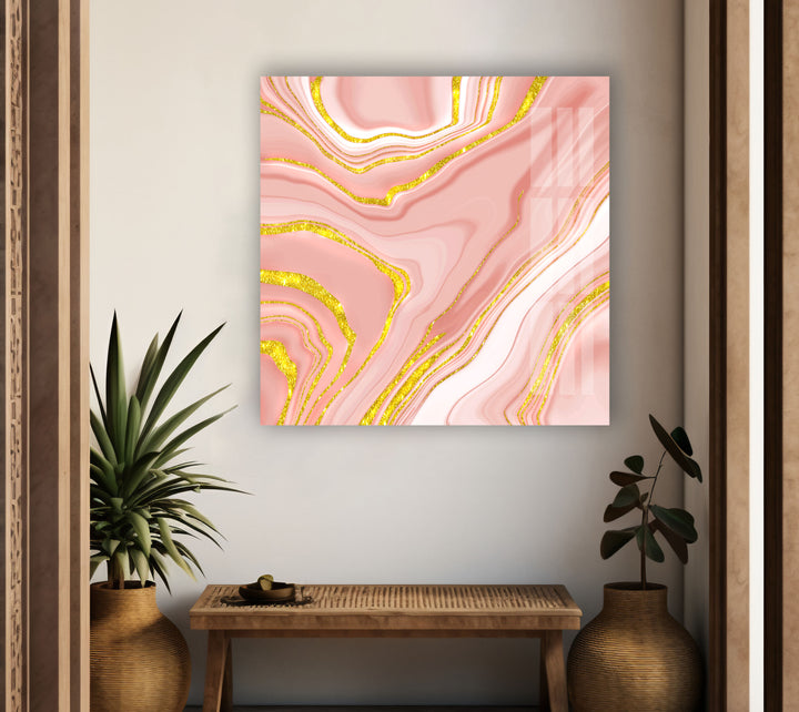 Pink Marble Tempered Glass Wall Art - MyPhotoStation