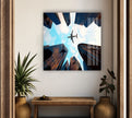 City Photo and Plane Tempered Glass Wall Art - MyPhotoStation