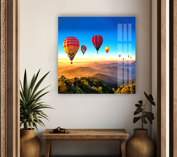 Hot Air Balloon Glass Wall Art art glass wall art, glass wall art pictures