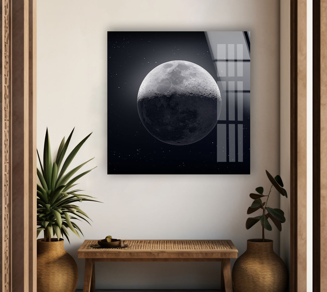 Half Moon Glass Wall Art photo print on glass, prints on glass wall art