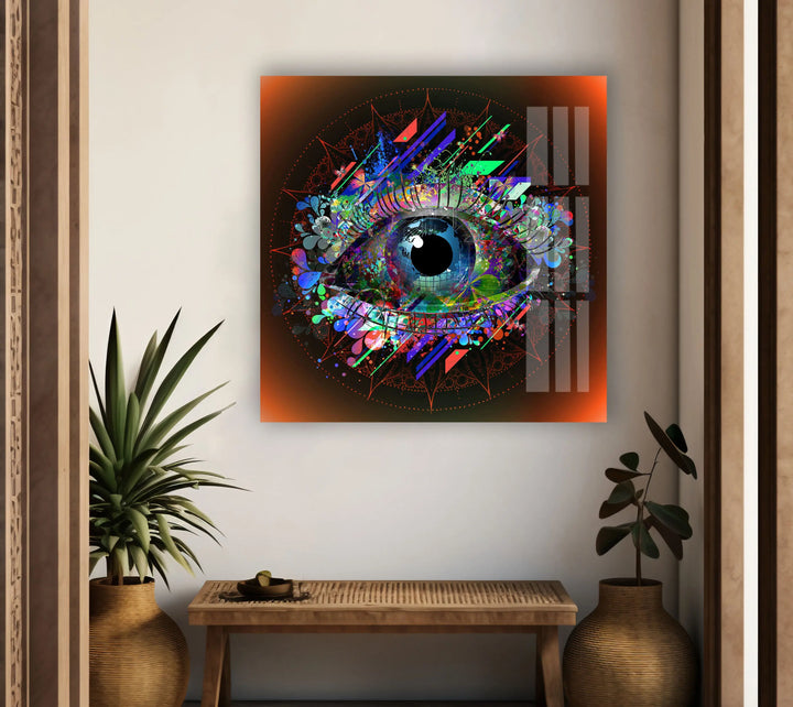 Colorful Abstract Eye Glass Wall Art