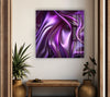 Shiny Fluid Purple Wavy Glass Wall Art