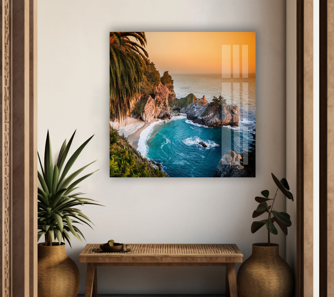 McWay Falls Glass Wall Art glass pictures for Wall, glass prints wall art