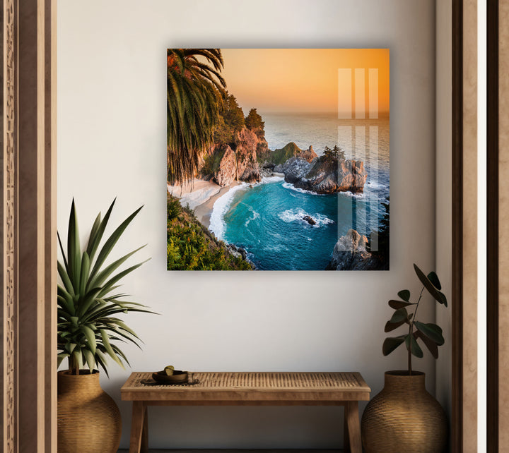 McWay Falls Glass Wall Art glass pictures for Wall, glass prints wall art