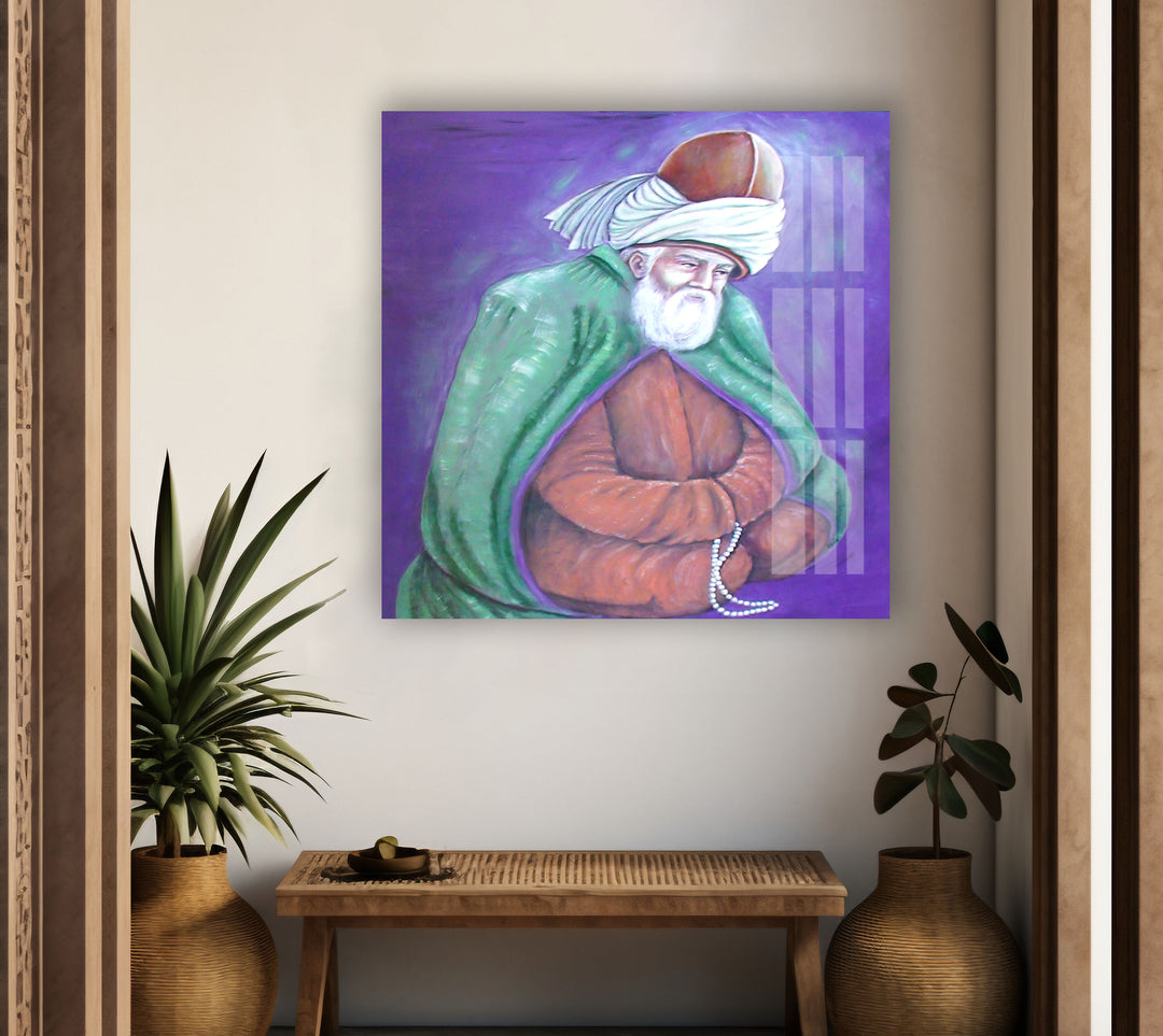 Rumi Mevlana Glass Picture Prints | Modern Wall Art