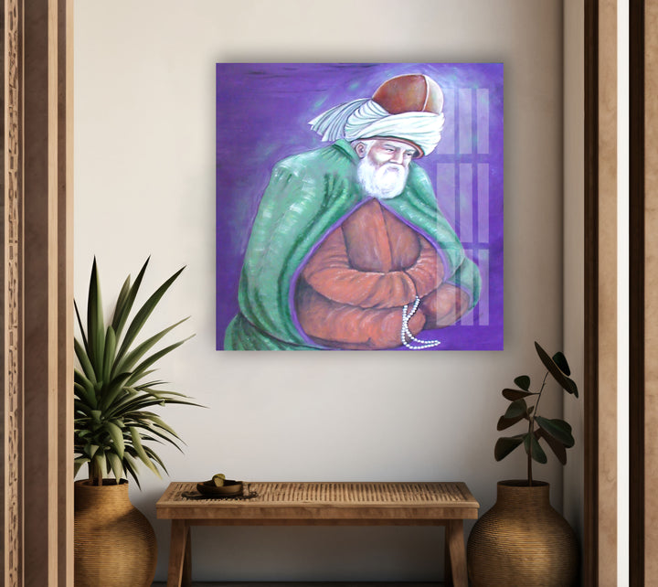 Rumi Mevlana Glass Picture Prints | Modern Wall Art