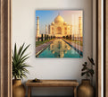 Taj Mahal in India Tempered Glass Wall Art - MyPhotoStation