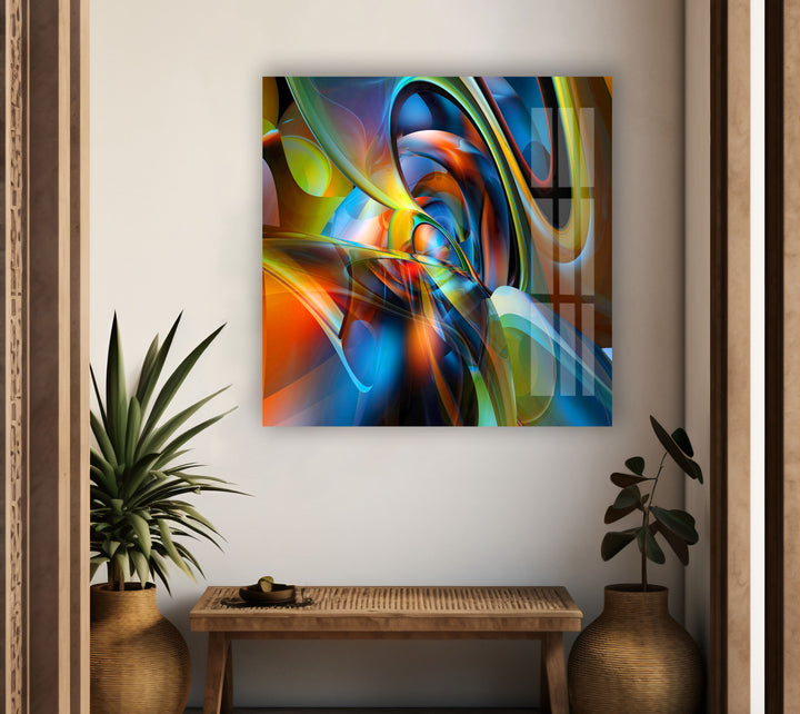 Vibrant & Futuristic Abstract Glass Wall Art glass photo prints, glass picture prints
