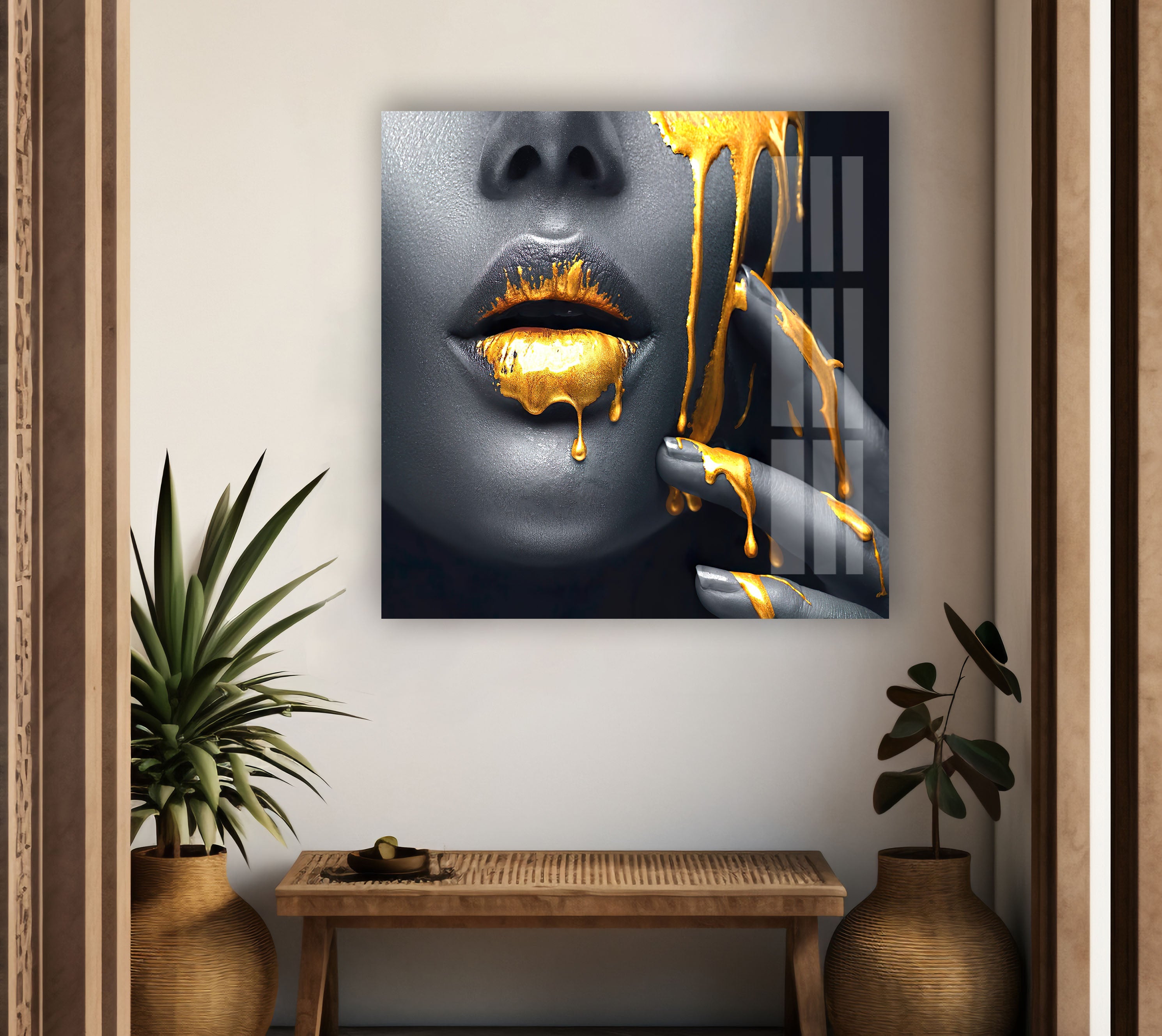 Abstract Tempered Glass Wall Art Black Woman Extra Large buy Wall Art Wall Hanging Decor Modern Wall Art,