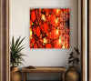 Red Stained Tempered Glass Wall Art