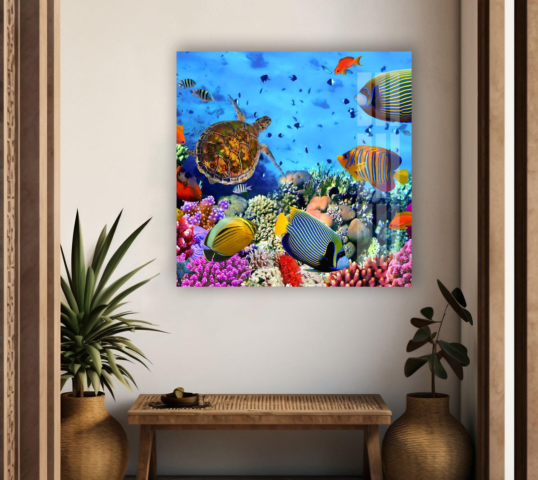 Underwater Animals Glass Wall Art art glass wall art, glass wall art pictures