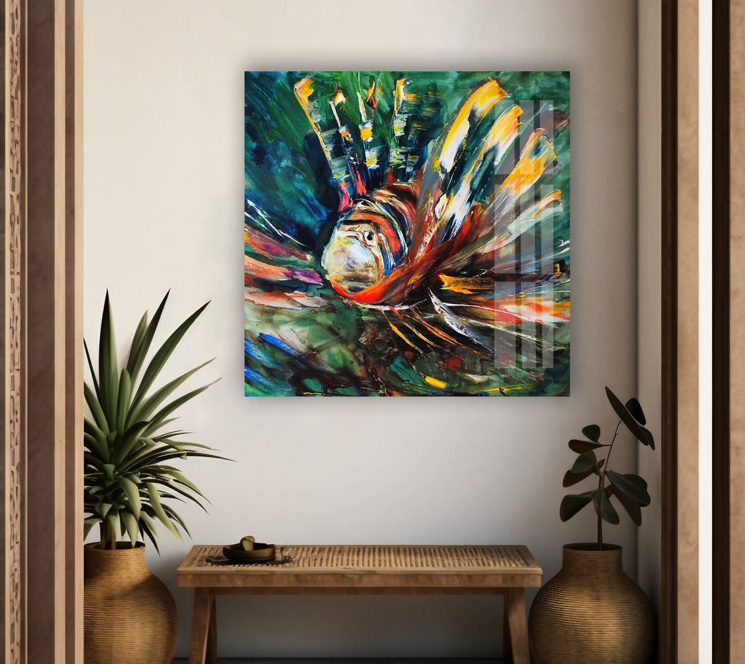 Fish Oil Paint Glass Wall Art glass photo prints, glass picture prints