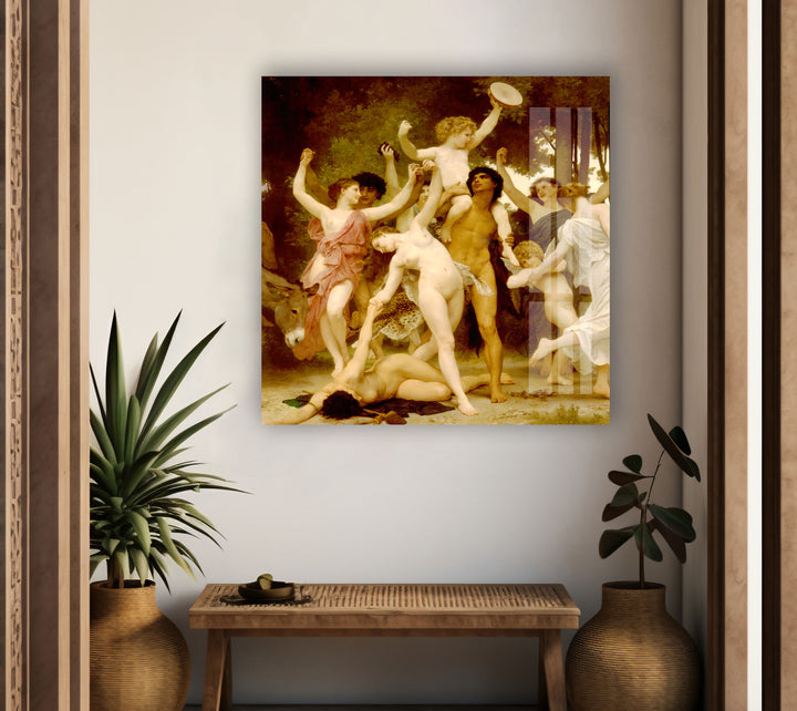 Mythological The Youth of Bacchus Picture on Glass | Elegant Wall Art