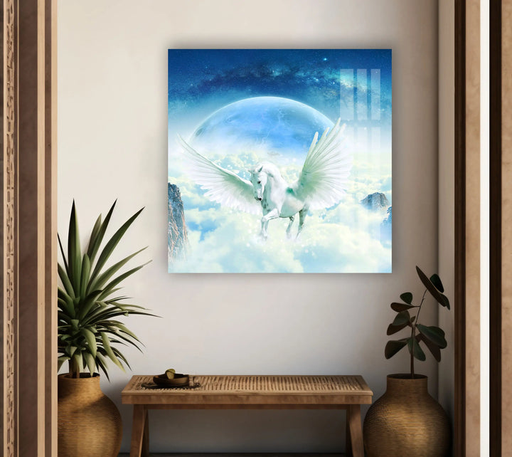 Pegasus Mythology Glass Wall Art Glass Printing Wall Art, Print photos on glass