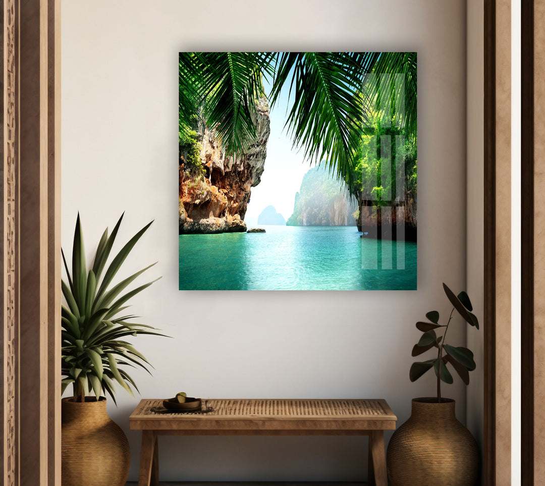 Thai island Ko Phi Phi Lee Glass Wall Art