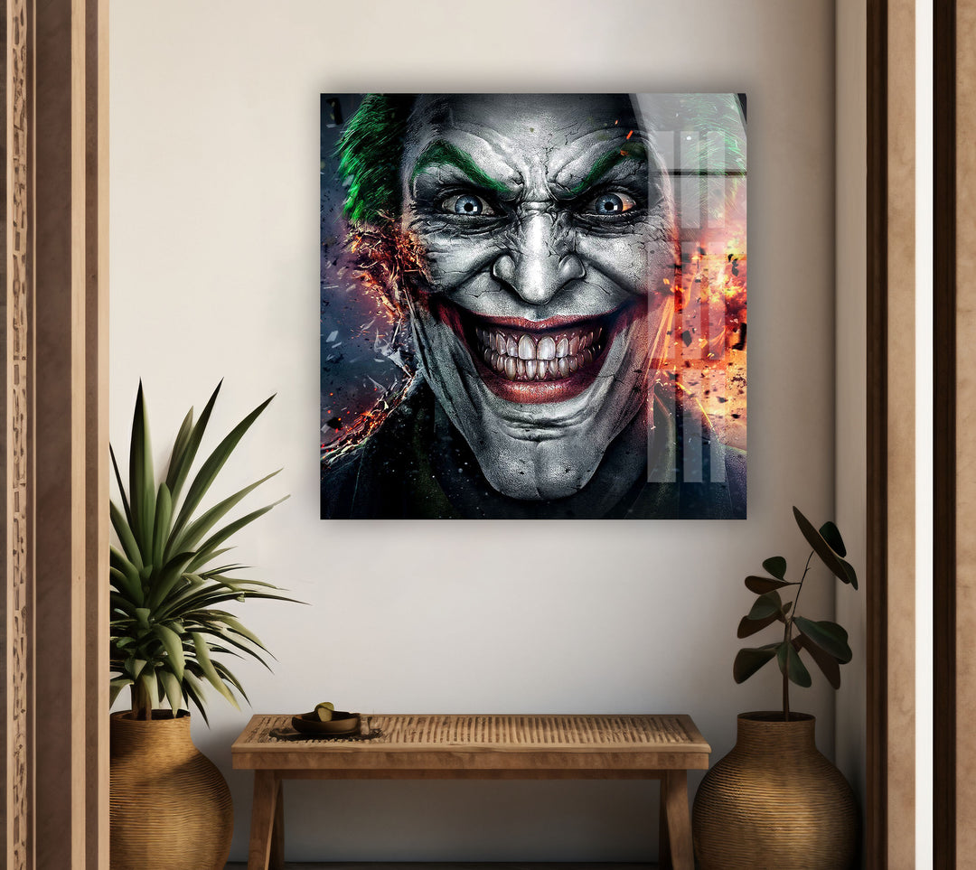 Joker Art Glass Wall Art art glass wall art, glass wall art pictures
