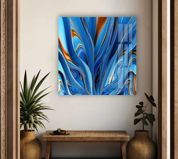 Blue Fractal Wall Art Stunning Abstract Art for Modern Homes