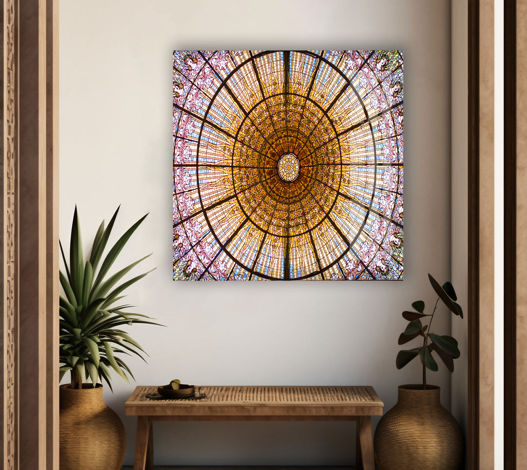 Barcelona Stained Church Glass Wall Art glass photo prints, glass picture prints