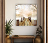 Dock Lake View Tempered Glass Wall Art