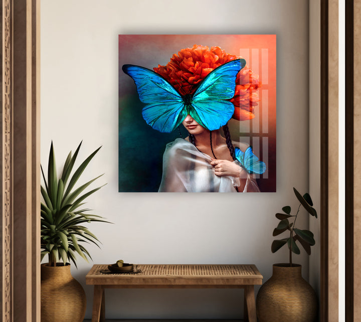 Surreal Portrait of a Woman Glass Wall Pictures & Cool Art Decor